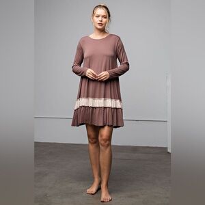 Easel Ruffle Bottom Dress NWT